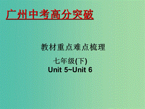 中考英语 重点难点梳理 七下 Unit 5-6课件.ppt