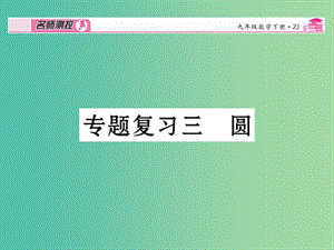 九年級數(shù)學下冊 專題復習三 圓課件 （新版）浙教版.ppt