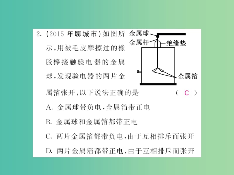 中考物理 第十五章 电流和电路随堂同步训练复习课件 （新版）新人教版.ppt_第2页