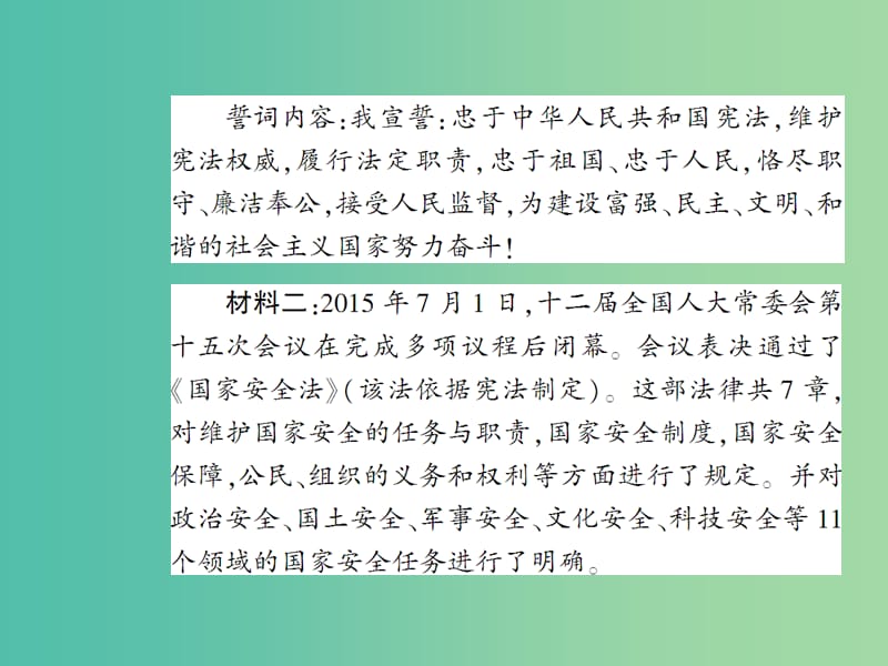 中考政治总复习 热点专题三 弘扬宪法精神 推进依法治国课件.ppt_第3页