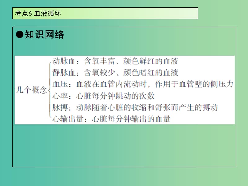 中考生物 第4单元 考点6 血液循环课件 新人教版.ppt_第3页