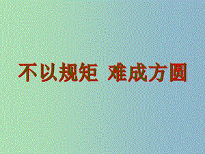 七年級(jí)政治下冊(cè)《23 不以規(guī)矩 難成方圓》課件 蘇教版.ppt