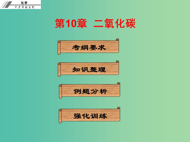 中考化学冲刺复习 第10章 二氧化碳课件 新人教版.ppt_第1页