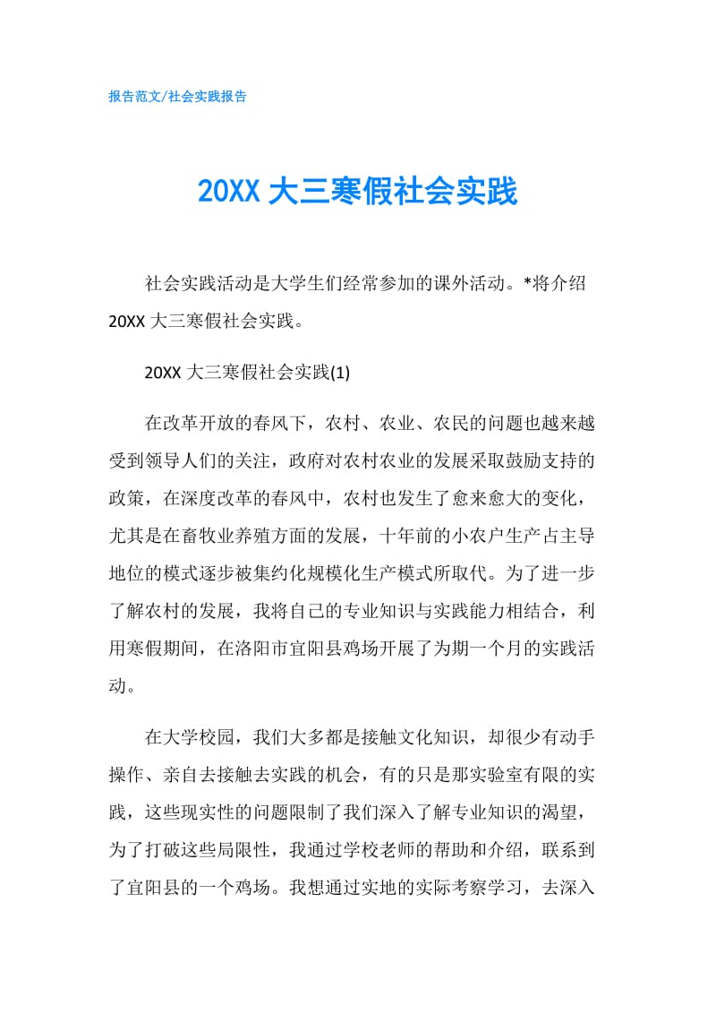 20XX大三寒假社会实践.doc_第1页