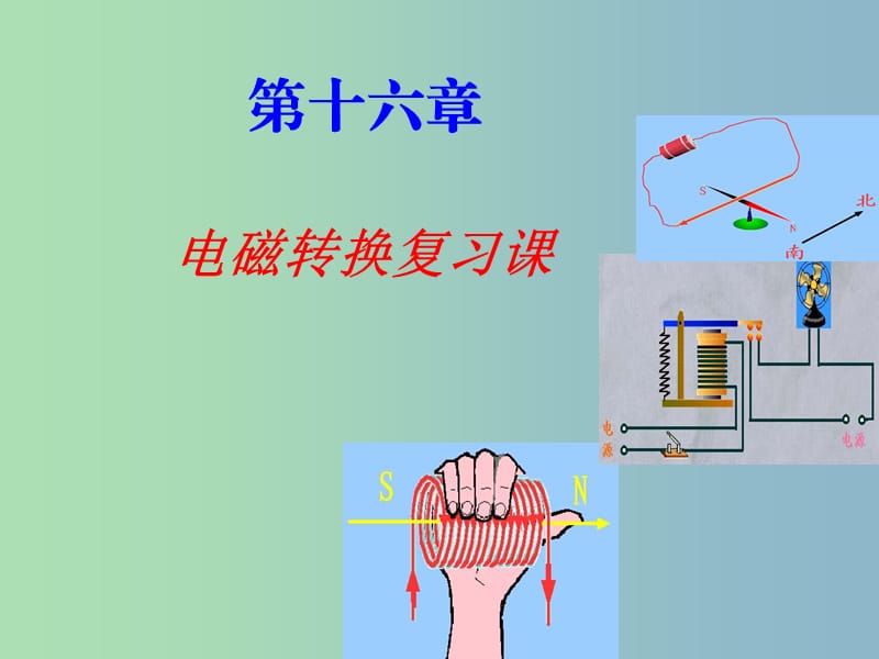 中考物理《第十六章 电磁转换》复习课件.ppt_第1页