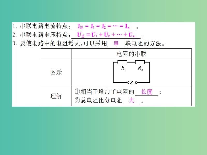 九年级物理全册 第17章 第4节 第1课时 欧姆定律在串联电路中的应用课件 （新版）新人教版.ppt_第2页