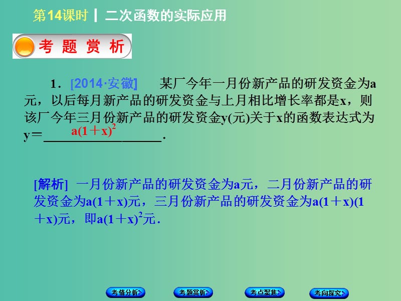 中考数学 第三单元 函数及其图象 第14课时 二次函数的实际应用课件.ppt_第3页