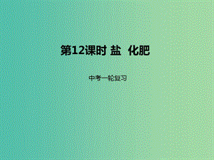 中考化學一輪復習 第12課時 鹽 化肥課件.ppt