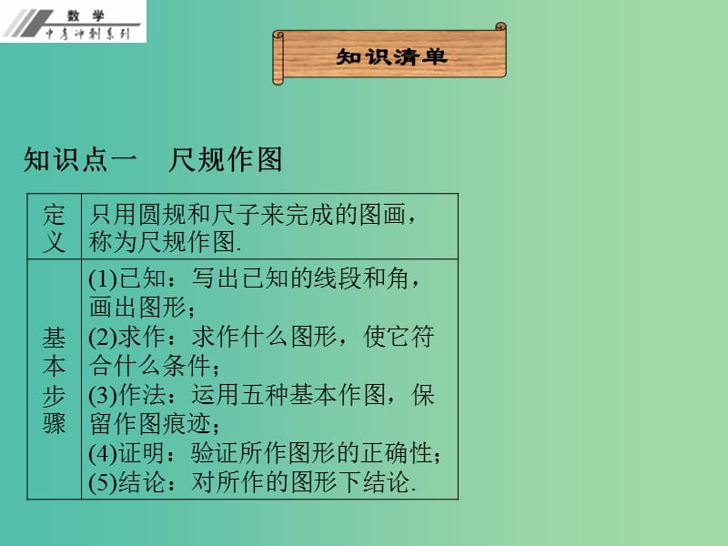 中考数学总复习 第七单元 图形变化 第27课 尺规作图（课堂本）课件 新人教版.ppt_第3页