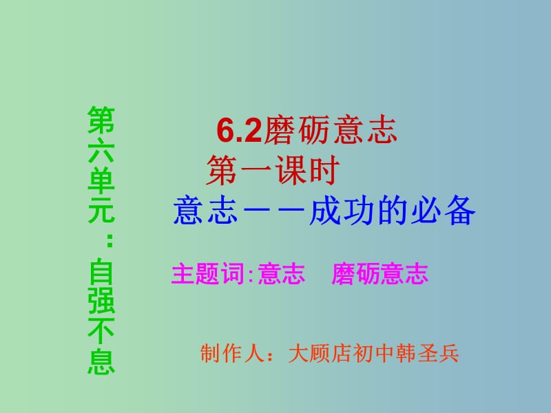 七年级政治下册 6.2 磨砺意志课件 粤教版.ppt_第3页