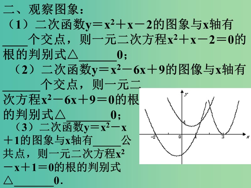 九年级数学上册 22.2 二次函数与一元二次方程课件2 （新版）新人教版.ppt_第3页