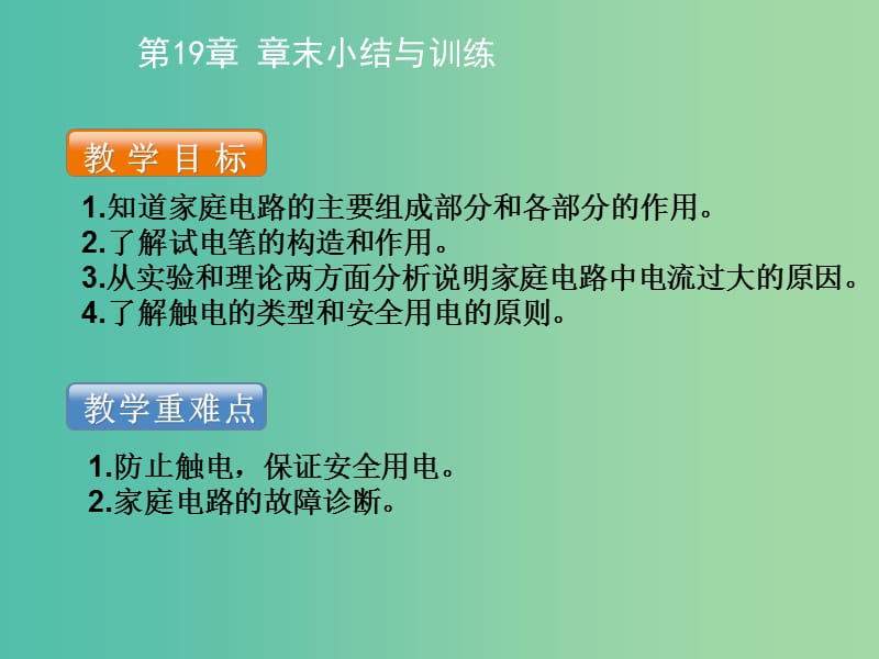 九年级物理全册 第19章 生活用电章末小结与训练课件 （新版）新人教版.ppt_第2页