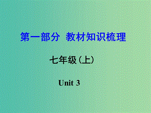 中考英語 第一部分 教材知識梳理 七上 Unit 3課件.ppt