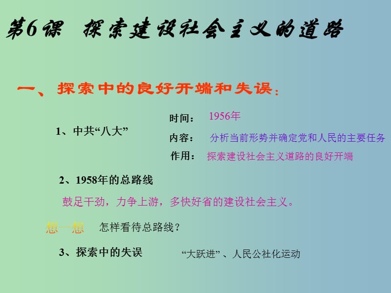 八年级历史下册《6 探索建设社会主义的道路》课件 新人教版.ppt_第3页