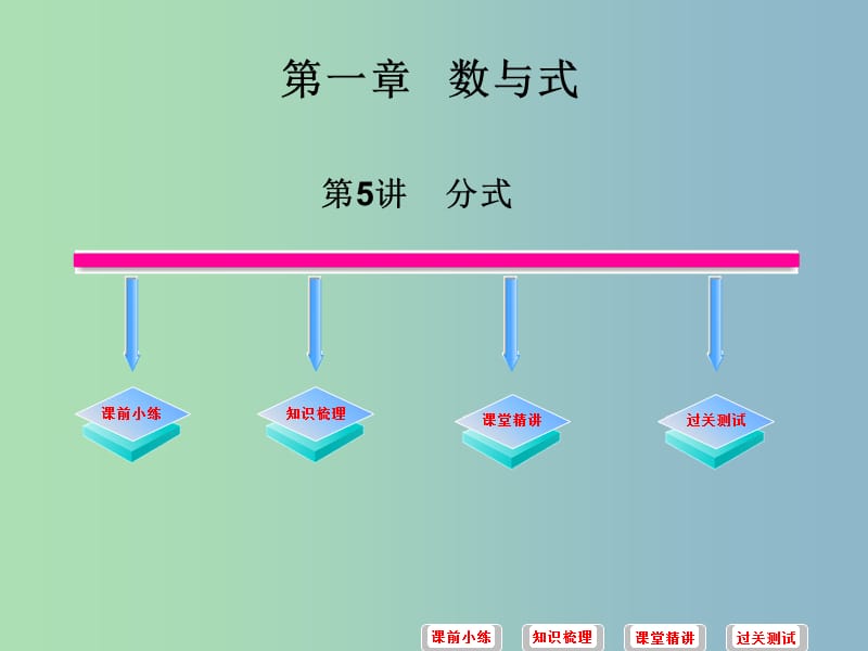 中考数学必备复习 第一章 数与式 第5讲 分式课件.ppt_第1页