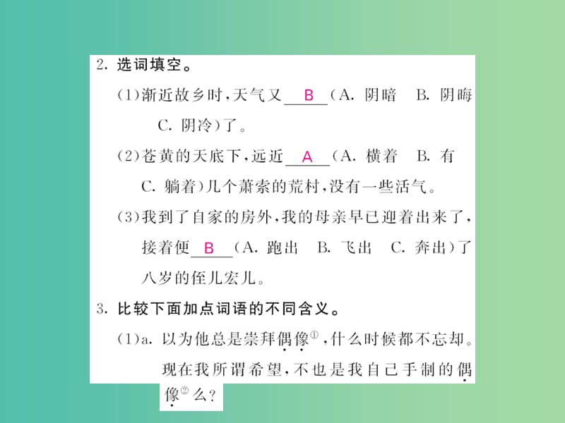 九年级语文下册 13 故乡课件 语文版.ppt_第3页