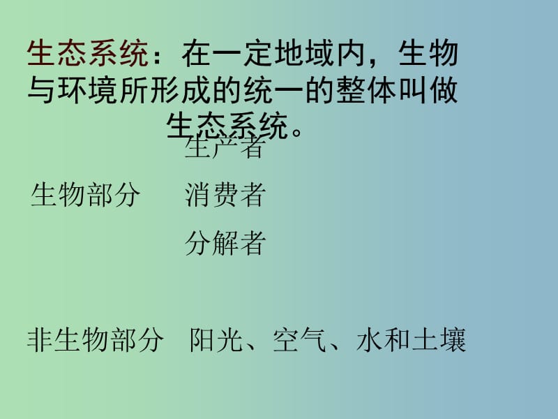 七年级生物上册 第一单元 第二章 第二节 生物与环境组成生态系统课件 （新版）新人教版.ppt_第2页