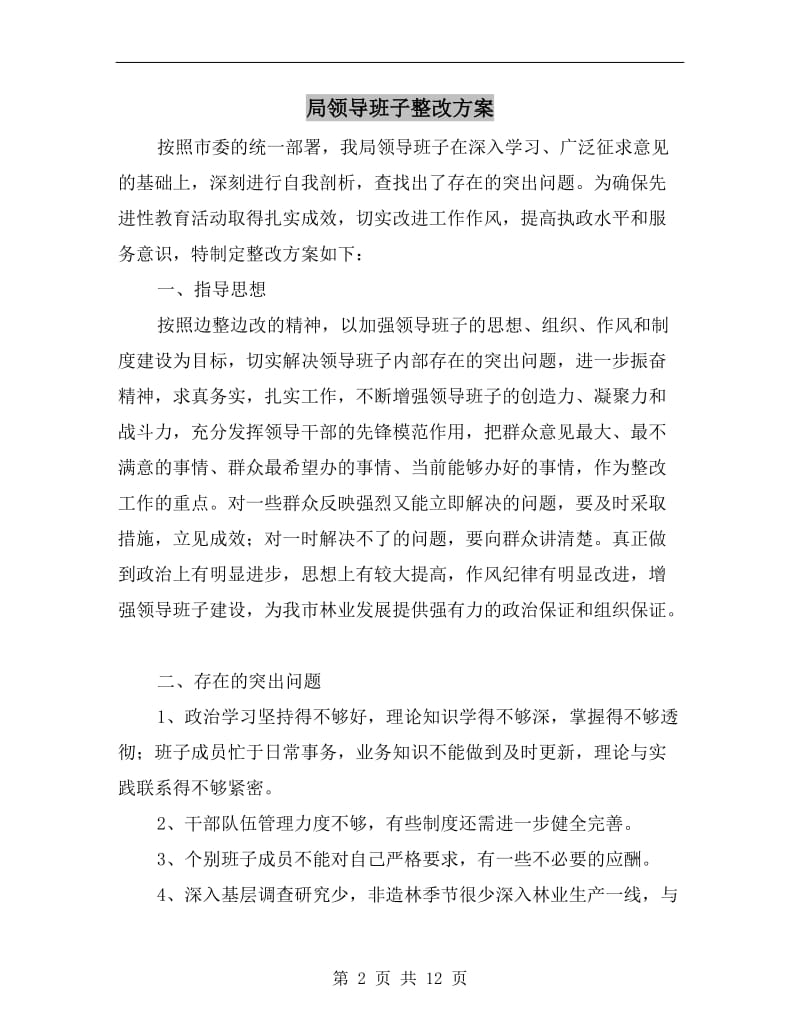 局领导班子整改方案.doc_第2页