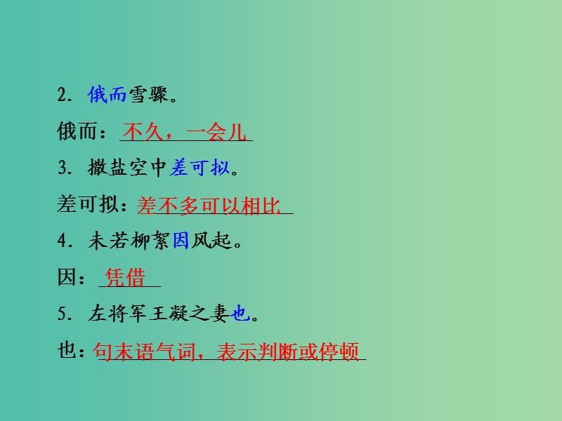 中考语文 第二部分 古诗文阅读 专题十 文言文阅读 七上 三、《世说新语》两则课件.ppt_第3页