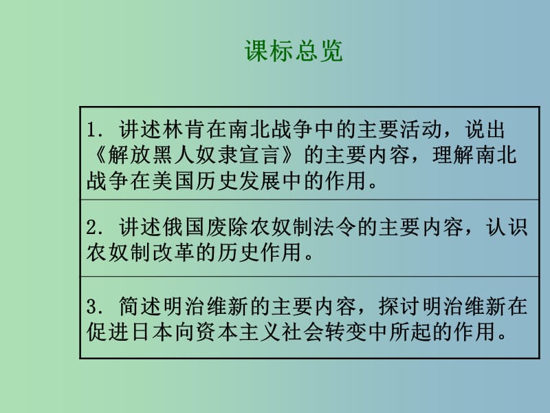 中考历史总复习 第一部分 教材知识梳理 模块三 世界近代史 主题三 资产阶级统治的巩固与扩大课件 北师大版.ppt_第2页