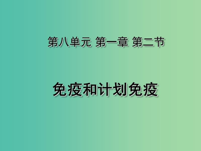 八年级生物下册 8.1.2 免疫和计划免疫课件 （新版）新人教版.ppt_第1页