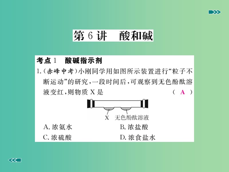 中考化学复习 专题六 酸和碱习题课件 新人教版.ppt_第2页