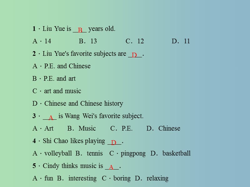 七年级英语上册 Unit 9 My favorite subject is science Section A阅读与情景交际课件 （新版）人教新目标版.ppt_第3页