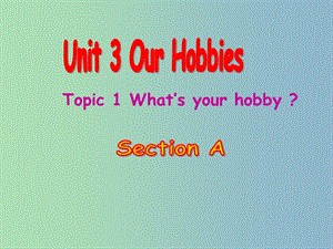 八年級英語上冊 Unit 3 Our Hobbies Topic 1 Section A課件 （新版）仁愛版.ppt