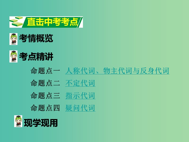 中考英语 第二部分 语法专题突破 专题二 代词课件.ppt_第2页