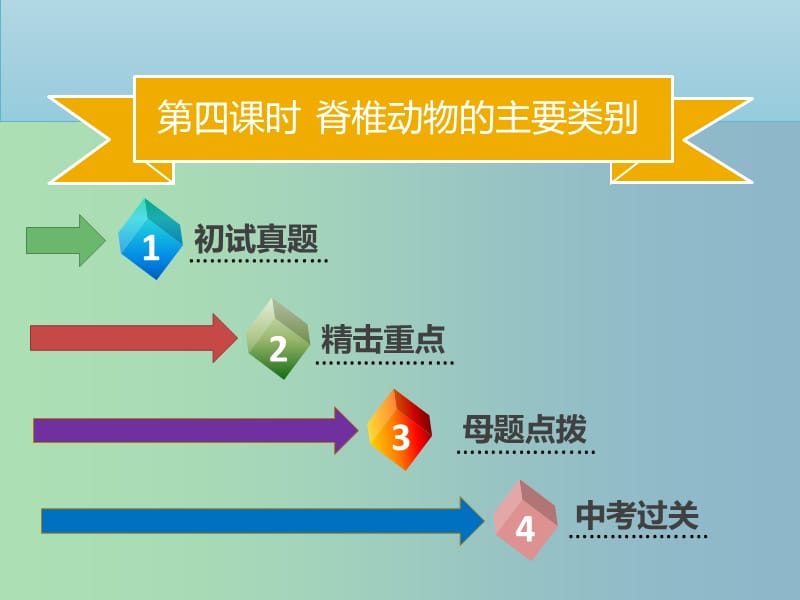 中考生物模块八生物的多样性第四课时脊椎动物的主要类别课件.ppt_第2页