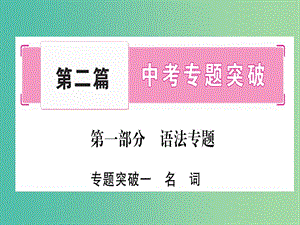 中考英語(yǔ) 第二篇 中考專題突破 第一部分 語(yǔ)法專題突破一 名詞課件 人教新目標(biāo)版.ppt