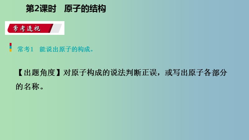 九年级化学上册第二章空气物质的构成2.3构成物质的微粒Ⅱ-原子和离子第2课时原子的结构练习课件新版粤教版.ppt_第2页