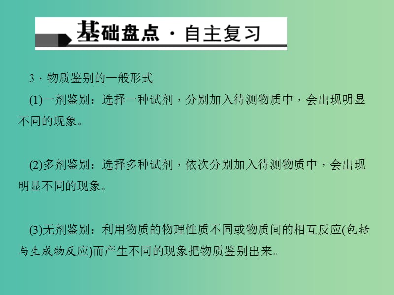 中考化学专题复习 专题三 物质的鉴别与推断课件.ppt_第3页