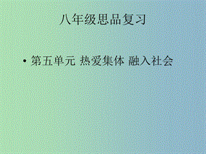 八年級(jí)政治下冊(cè) 第五單元 熱愛集體 融入社會(huì)復(fù)習(xí)課件 魯教版.ppt