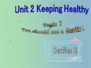 八年級英語上冊 Unit 2 Keeping Healthy Topic 1 Section B課件 （新版）仁愛版.ppt