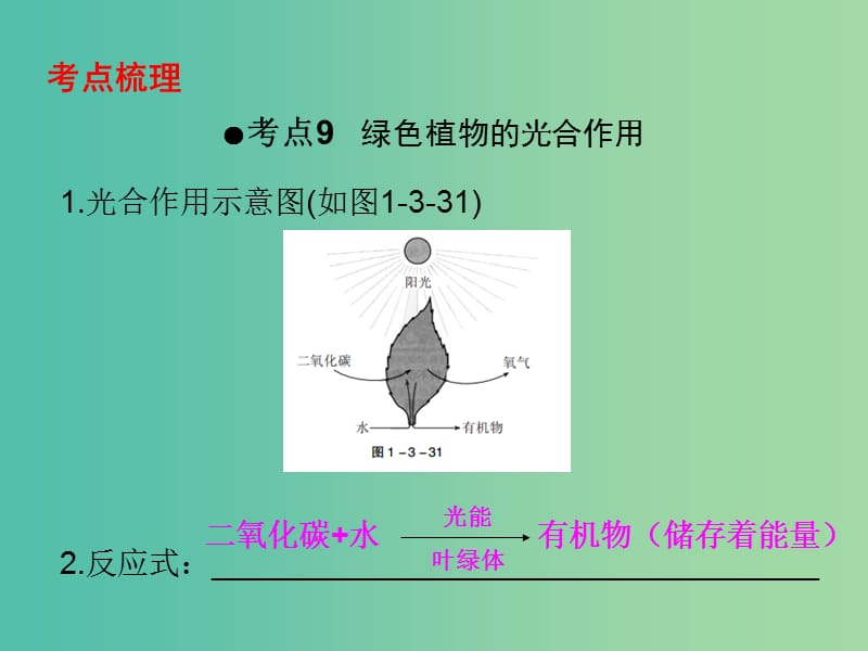 中考生物 第一部分 教材考点同步解析 第三单元 生物圈中的绿色植物（第3课时）复习课件 新人教版.ppt_第2页