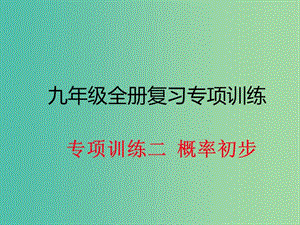 九年級數(shù)學(xué)下冊 專項訓(xùn)練二 概率初步課件 新人教版.ppt