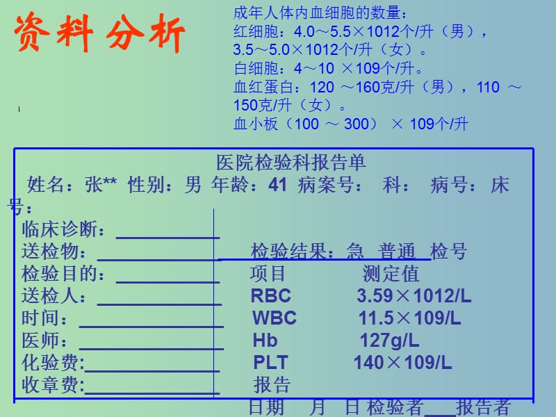 七年级生物下册 4.1 流动的组织—血液课件 新人教版.ppt_第3页