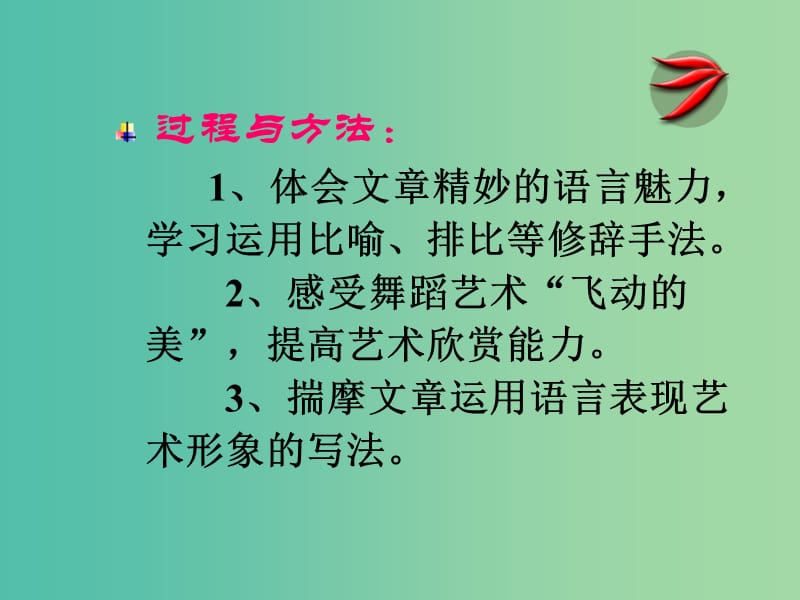 九年级语文上册 第七单元 第42课《观舞记》课件 上海版五四制.ppt_第3页