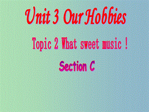 八年級英語上冊 Unit 3 Our Hobbies Topic 2 Section C課件 （新版）仁愛版.ppt