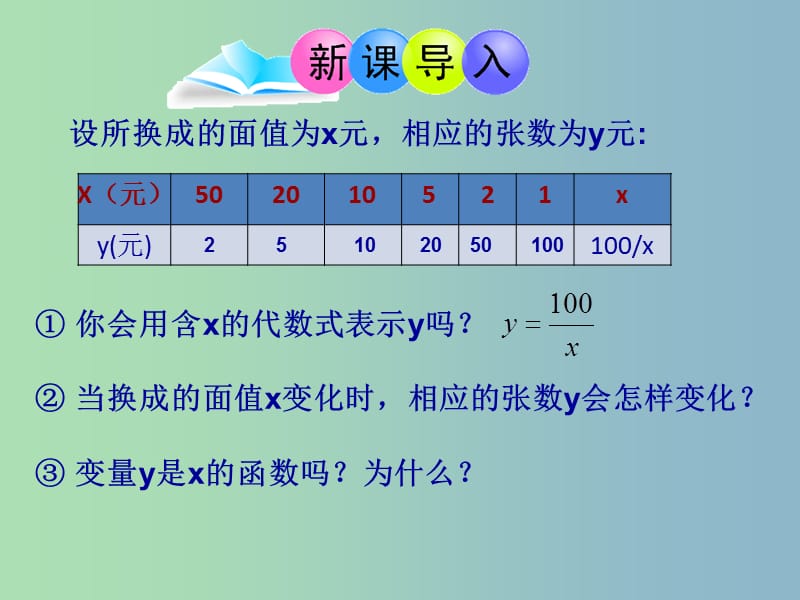 九年级数学下册 5.2 反比例函数（第1课时）课件 （新版）青岛版.ppt_第3页