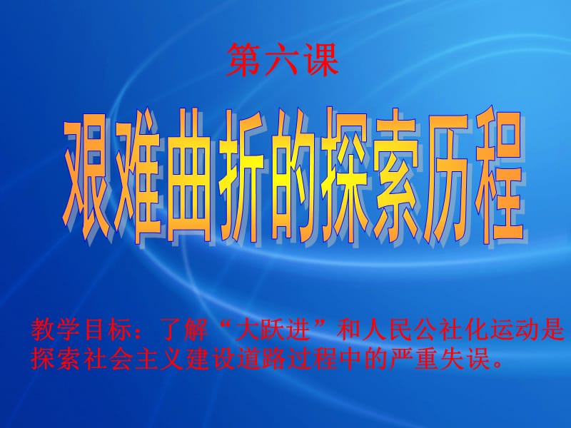 八年级历史下册 第6课 艰难曲折的探索历程课件 北师大版.ppt_第2页