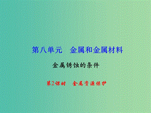 九年級化學(xué)下冊 第8單元 課題3 第2課時 金屬資源保護(hù)課件 新人教版.ppt