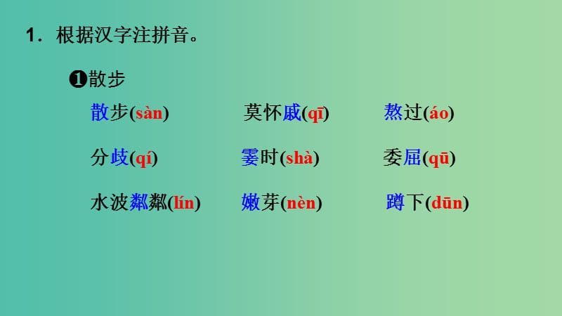 中考语文 读背清单 七上 教材知识梳理复习课件.ppt_第2页