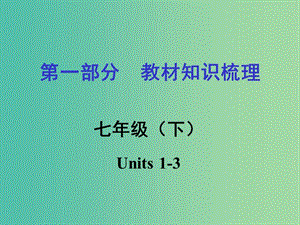 中考英語 第一部分 教材知識梳理 七下 Units 1-3課件 人教新目標(biāo)版.ppt