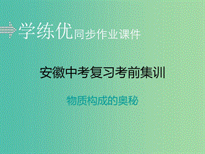 中考化學復習 專題八 物質(zhì)構成的奧秘習題課件 新人教版.ppt