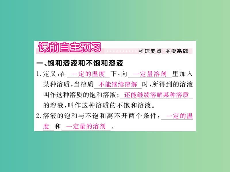 九年级化学下册 第九单元 课题2 第1课时 饱和溶液与不饱和溶液课件 新人教版.ppt_第2页