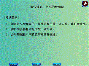 中考化學(xué)基礎(chǔ)復(fù)習(xí) 第12課時(shí) 常見的酸和堿課件 新人教版.ppt