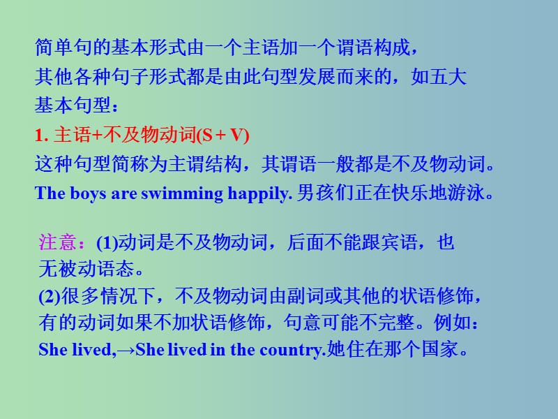 中考英语 语法专项复习十五 简单句的基本句型课件 人教新目标版.ppt_第2页