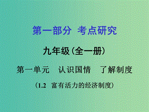 中考政治 第一篇 1.2 富有活力的經(jīng)濟(jì)制度課件.ppt